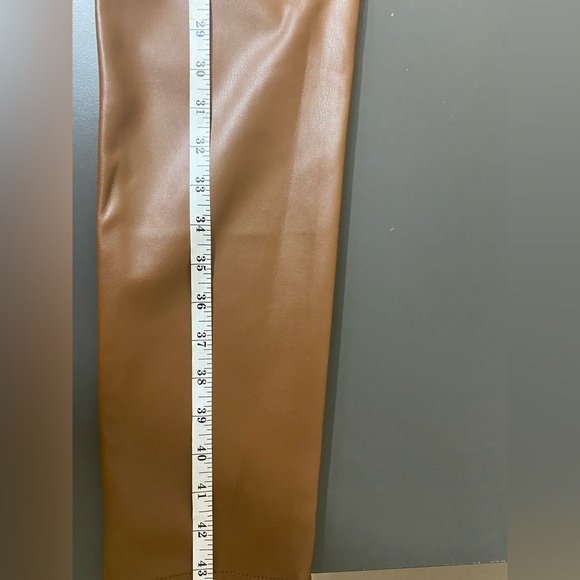 NWT Kosmios faux leather pants for women Size 11 Brown.new With Tag - Picture 9 of 13
